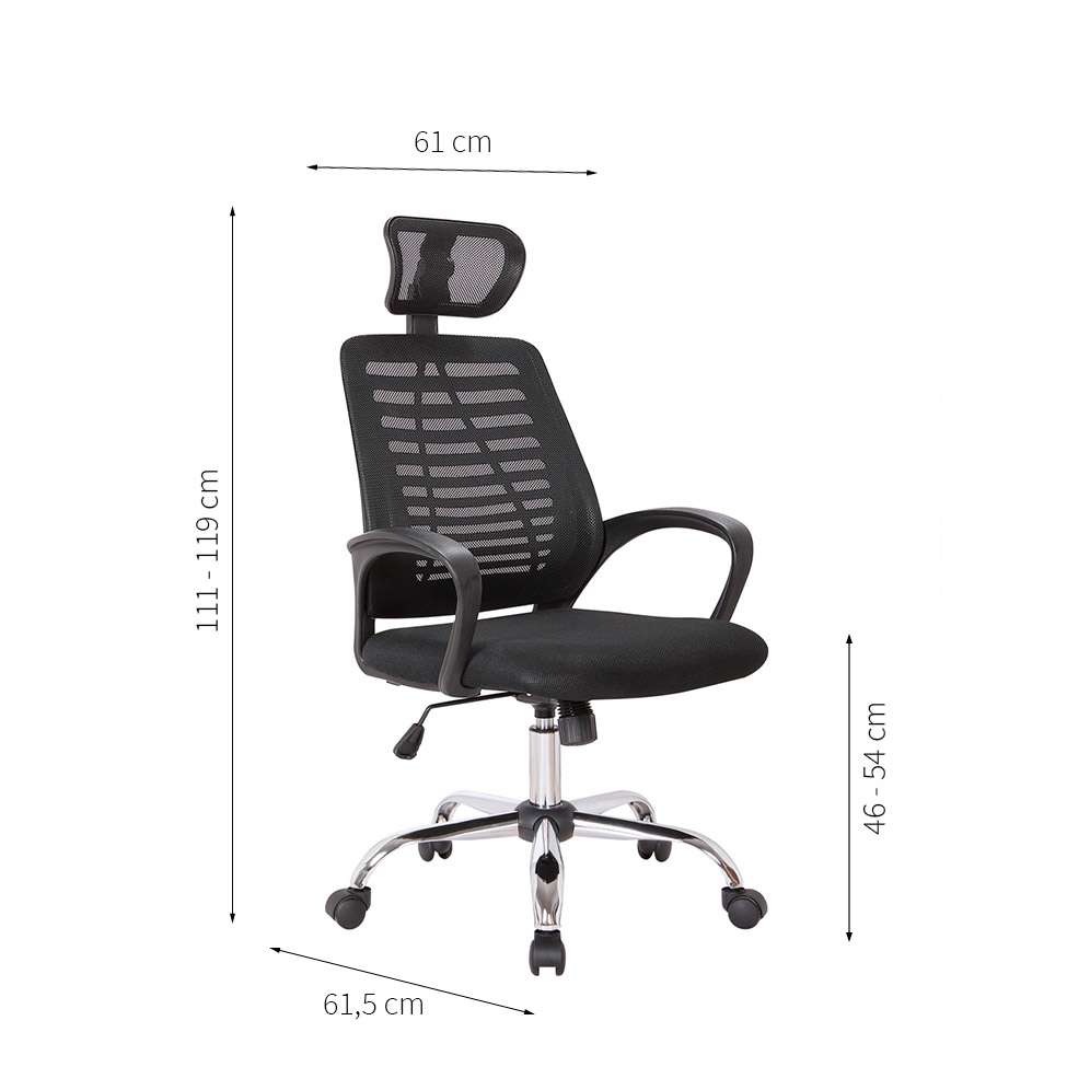Conjunto de Mesa Studio Branca 180 cm com Cadeira de Escritório Diretor Giratória Light Preta