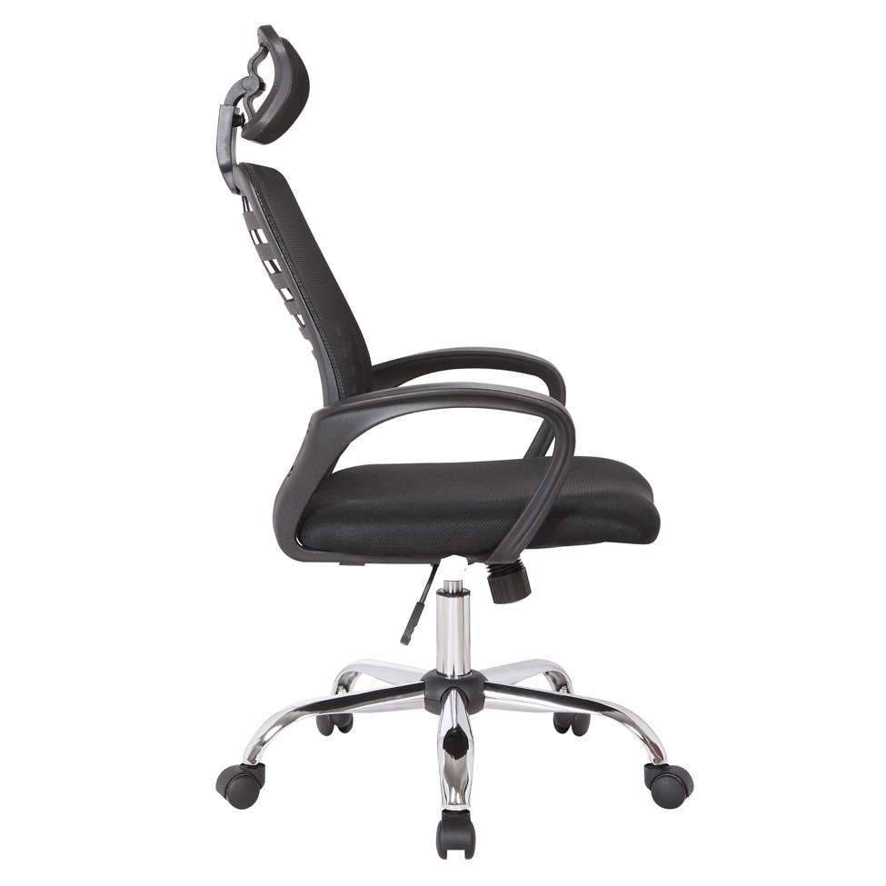 Conjunto de Mesa Studio Branca 180 cm com Cadeira de Escritório Diretor Giratória Light Preta