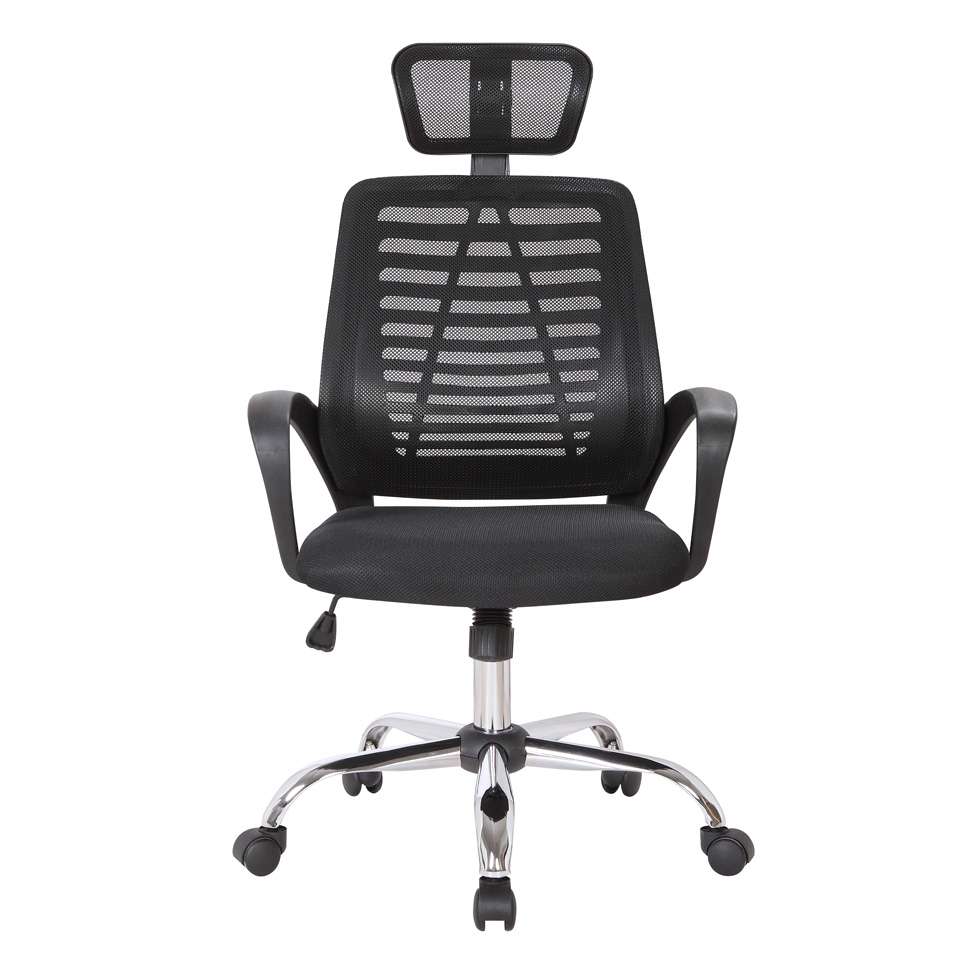 Conjunto de Mesa Studio Branca 180 cm com Cadeira de Escritório Diretor Giratória Light Preta