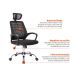 Conjunto de Mesa Studio Branca 180 cm com Cadeira de Escritório Diretor Giratória Light Preta