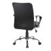 Conjunto de Mesa Studio Branca 180 cm com Cadeira de Escritório Diretor Giratória Oslo Preta