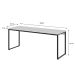 Conjunto de Mesa Studio Branca 180 cm com Cadeira de Escritório Secretária Giratória Light Preta