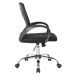 Conjunto de Mesa Studio Branca 180 cm com Cadeira de Escritório Secretária Giratória Light Preta