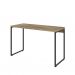 Conjunto de Mesa Studio Carvalho 120 cm com Cadeira de Escritório Presidente Giratória com Relax Finland Preta