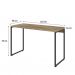 Conjunto de Mesa Studio Carvalho 120 cm com Cadeira de Escritório Presidente Giratória com Relax Office Plus Preta