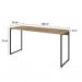 Conjunto de Mesa Studio Carvalho 150 cm com Cadeira de Escritório Presidente Giratória com Relax Clark Preta e Dourada