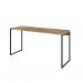 Conjunto de Mesa Studio Carvalho 150 cm com Cadeira de Escritório Presidente Giratória com Relax Finland Preta