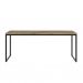 Conjunto de Mesa Studio Carvalho 180 cm com Cadeira de Escritório Presidente Giratória com Relax Finland Preta