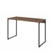 Conjunto de Mesa Studio Nogal 120 cm com Cadeira de Escritório Presidente Giratória com Relax Finland Preta