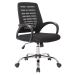 Conjunto de Mesa Studio Nogal 120 cm com Cadeira de Escritório Secretária Giratória Light Preta