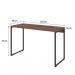 Conjunto de Mesa Studio Nogal 120 cm com Cadeira de Escritório Secretária Giratória Light Preta