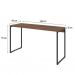 Conjunto de Mesa Studio Nogal 135 cm com Cadeira de Escritório Presidente Giratória com Relax Clark Preta e Dourada