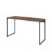 Conjunto de Mesa Studio Nogal 135 cm com Cadeira de Escritório Presidente Giratória com Relax Finland Preta