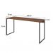 Conjunto de Mesa Studio Nogal 150 cm com Cadeira de Escritório Presidente Giratória com Relax Clark Preta e Dourada