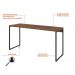 Conjunto de Mesa Studio Nogal 150 cm com Cadeira de Escritório Presidente Giratória com Relax Office Plus Preta