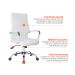 Conjunto de Mesa Studio Preta 180 cm com Cadeira de Escritório Diretor Giratória Cleaner Branca