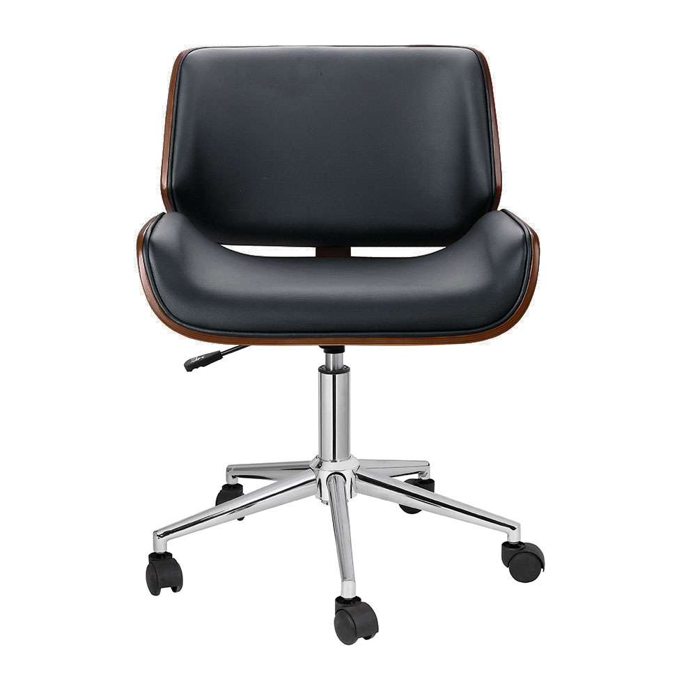 Conjunto de Mesa Studio com Cadeira de Escritório Diretor Giratória Lauren Preta
