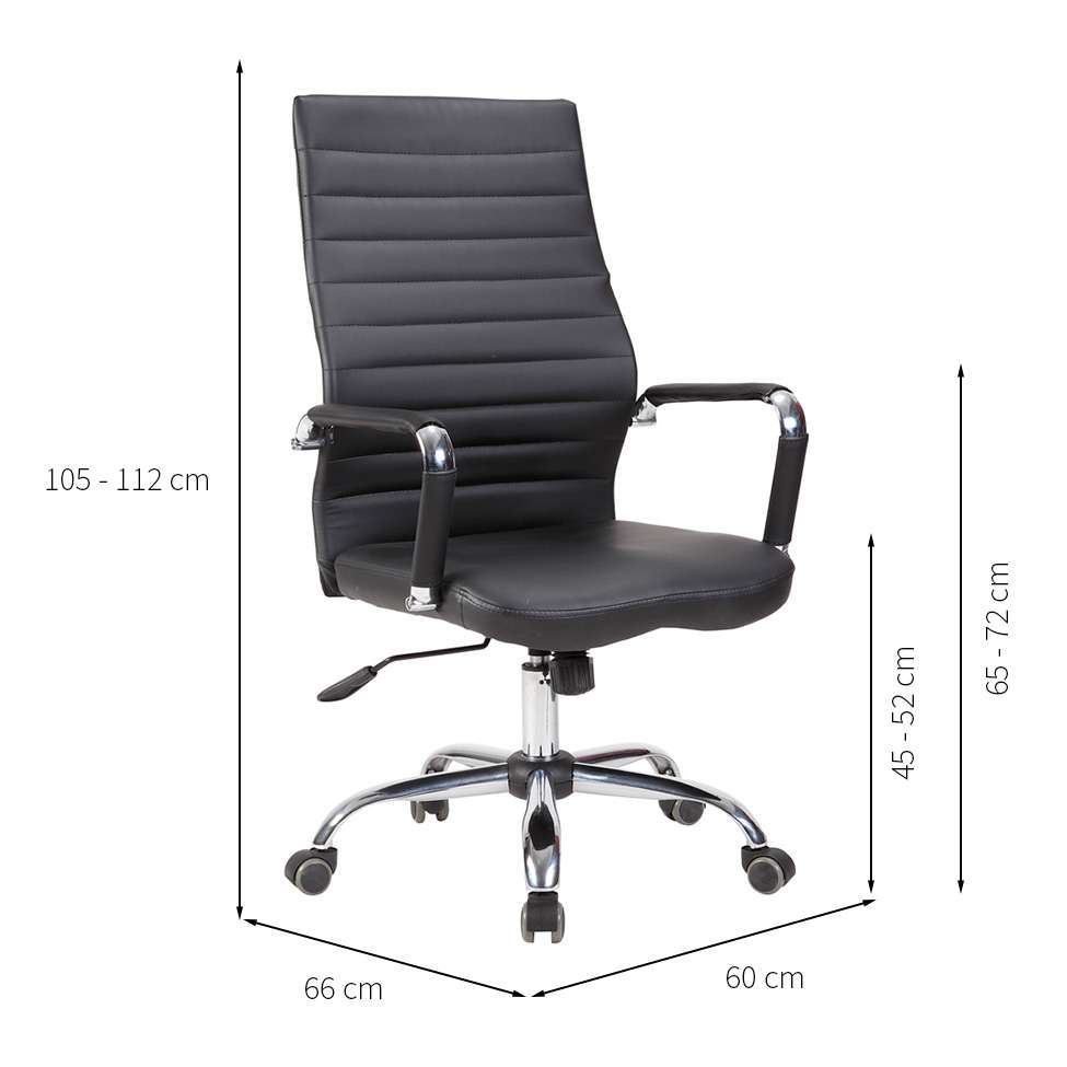 Conjunto de Mesa Studio com Estante Nogal 146 cm com Cadeira de Escritório Diretor Giratória Cleaner Preta