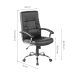 Conjunto de Mesa Studio com Estante Nogal 146 cm com Cadeira de Escritório Presidente Giratória com Relax Office Plus Preta