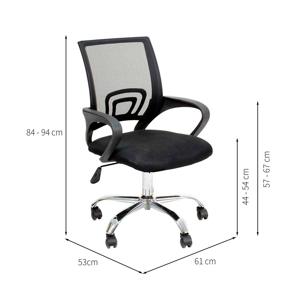 Conjunto de Mesa Studio com Estante Nogal 146 cm com Cadeira de Escritório Secretária Giratória Javix Preta