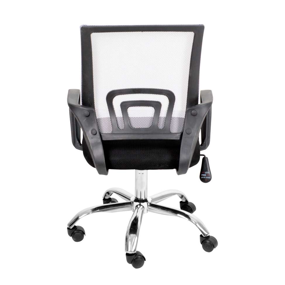 Conjunto de Mesa Studio com Estante Nogal 146 cm com Cadeira de Escritório Secretária Giratória Javix Preta