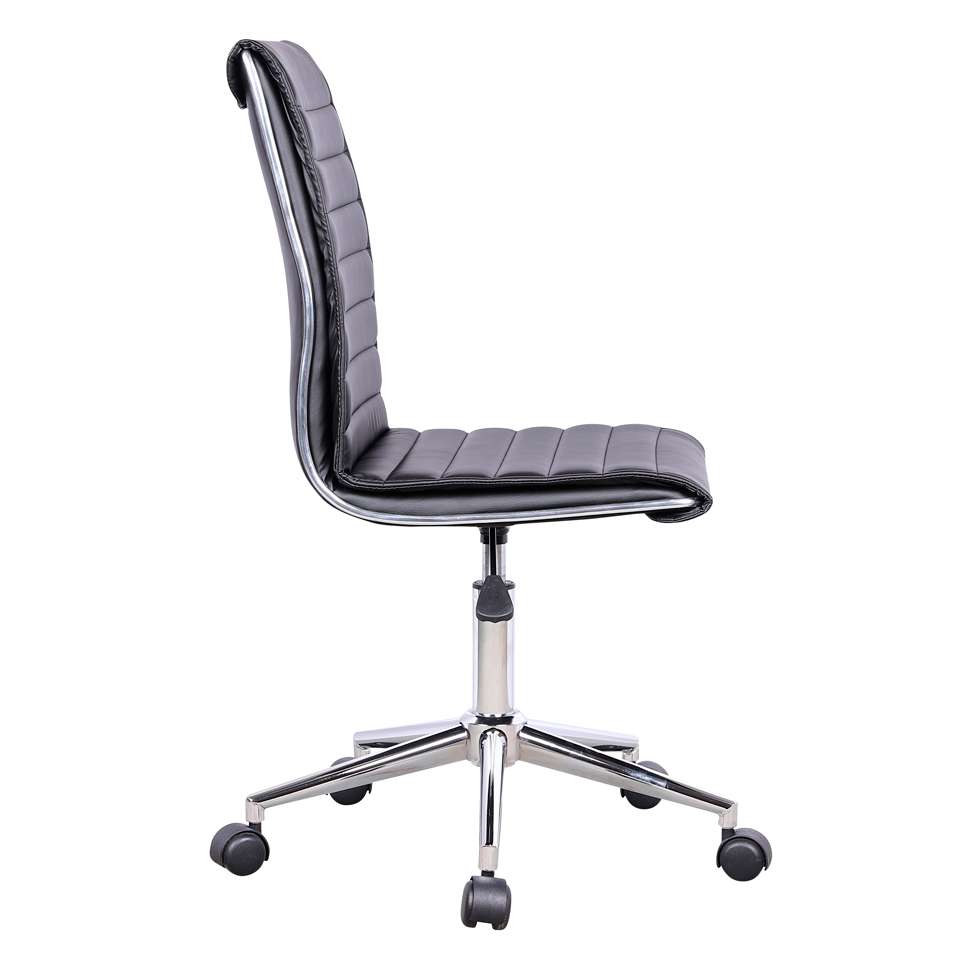 Conjunto de Mesa Studio com Estante Nogal 146 cm com Cadeira de Escritório Secretária Giratória Marilyn Preta