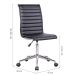 Conjunto de Mesa Studio com Estante Nogal 146 cm com Cadeira de Escritório Secretária Giratória Marilyn Preta