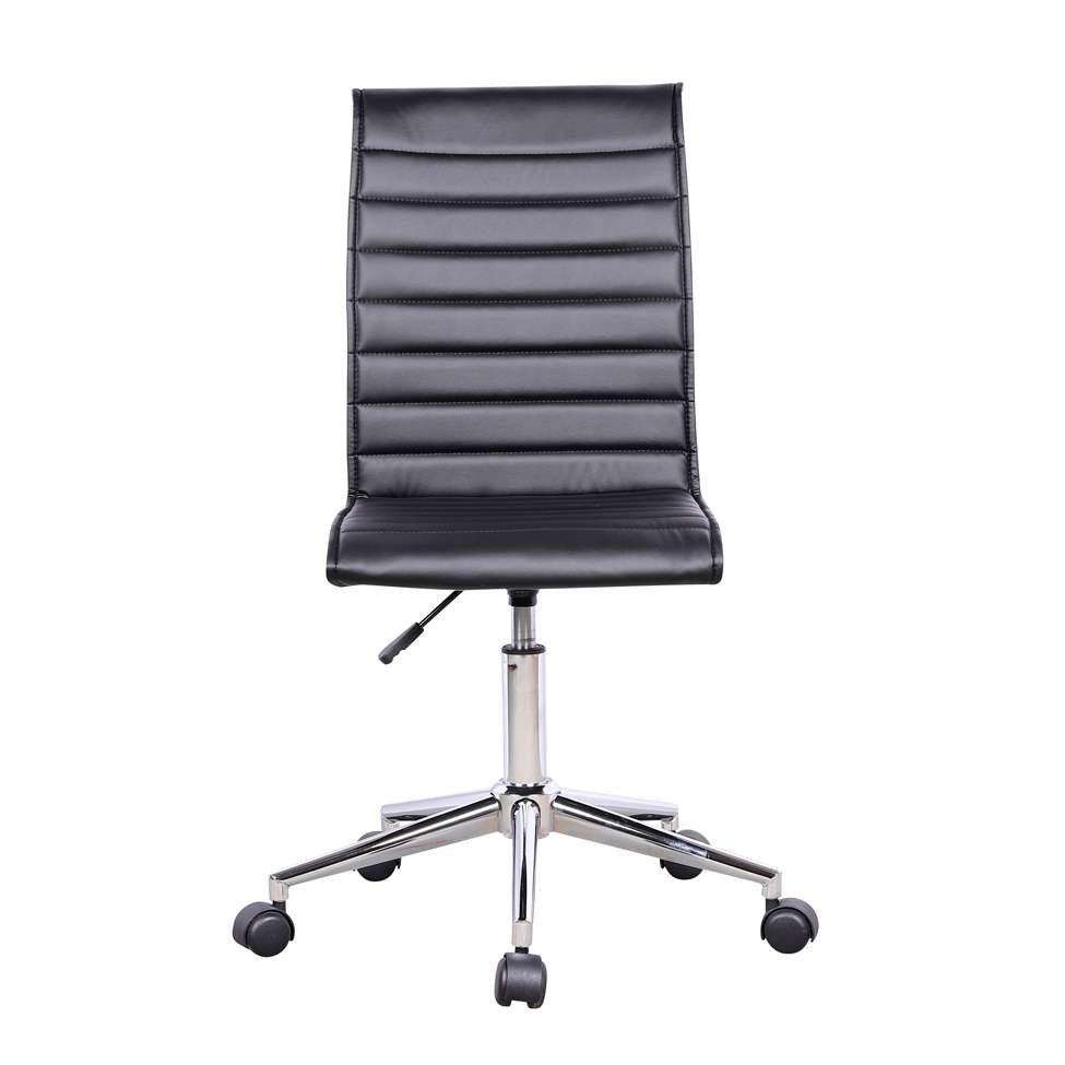 Conjunto de Mesa Studio com Estante Nogal 146 cm com Cadeira de Escritório Secretária Giratória Marilyn Preta