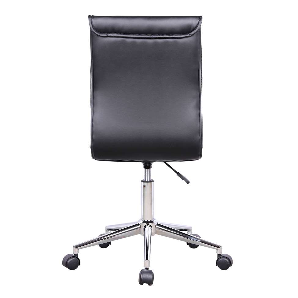 Conjunto de Mesa Studio com Estante Nogal 146 cm com Cadeira de Escritório Secretária Giratória Marilyn Preta
