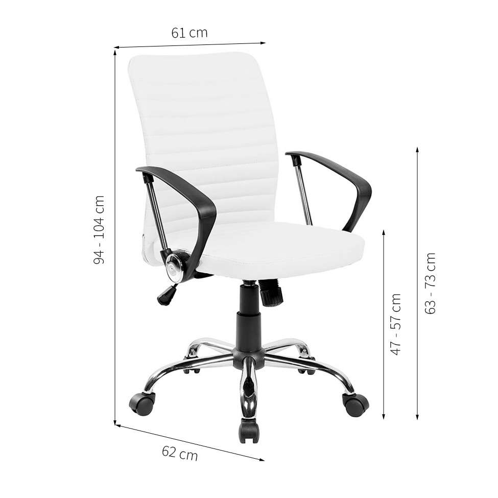Conjunto de Mesa Studio com Estante Nogal e Preta 146 cm com Cadeira de Escritório Diretor Giratória Oslo Branca