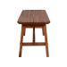 Conjunto de Mesa com 2 Bancos de Jantar Famille Amêndoa Rustico