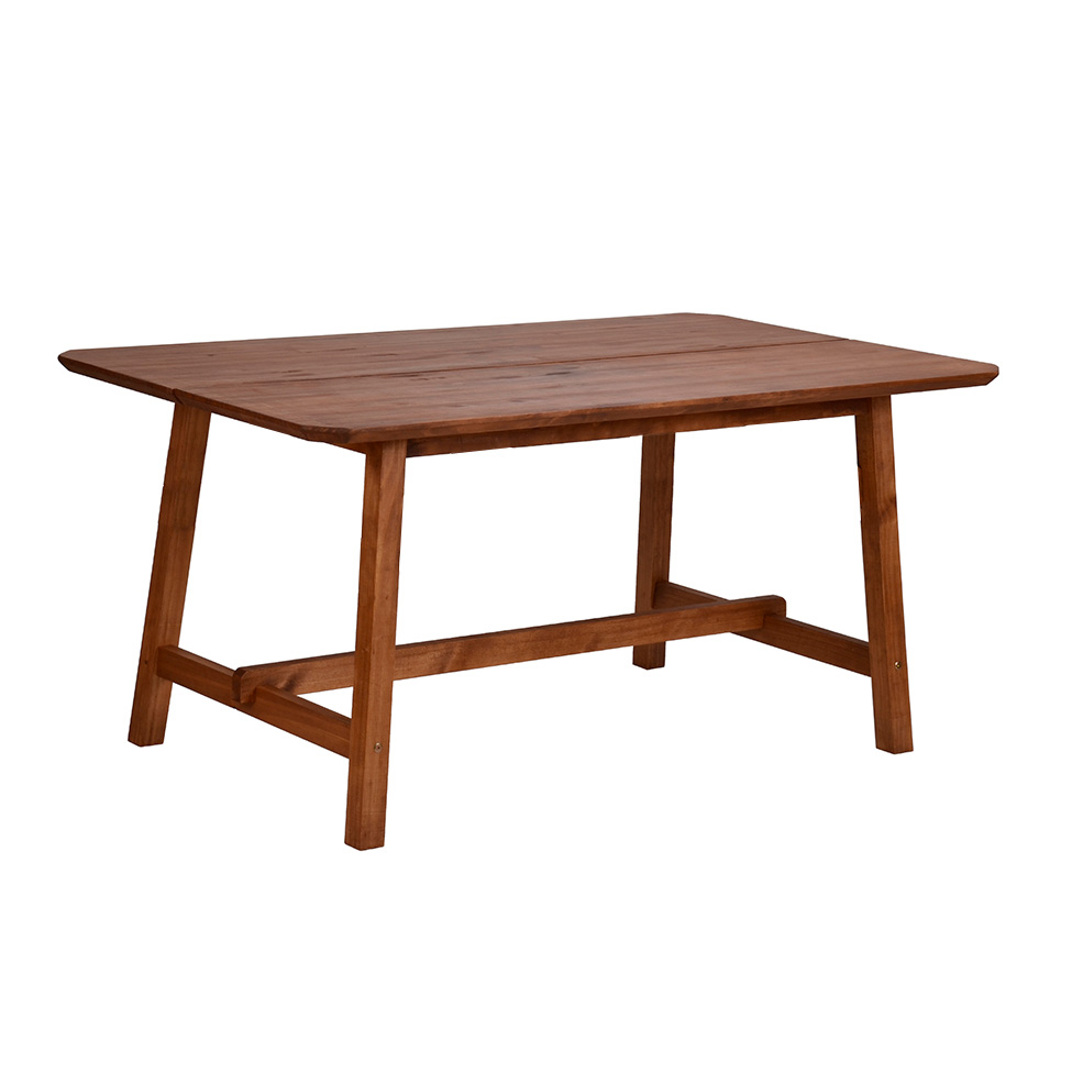 Conjunto de Mesa com 2 Bancos de Jantar Famille Amêndoa Rustico