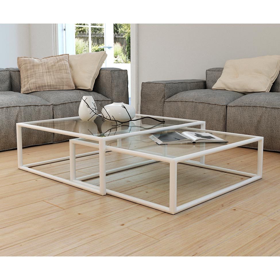 Conjunto de Mesa de Centro Duo Catarina Branca