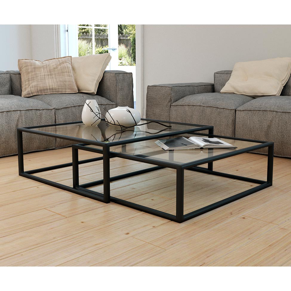 Conjunto de Mesa de Centro Duo Catarina Preta