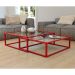 Conjunto de Mesa de Centro Duo Catarina Vermelha