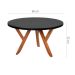 Conjunto de Mesa de Centro com Mesa Lateral Ipiranga Mel e Preto