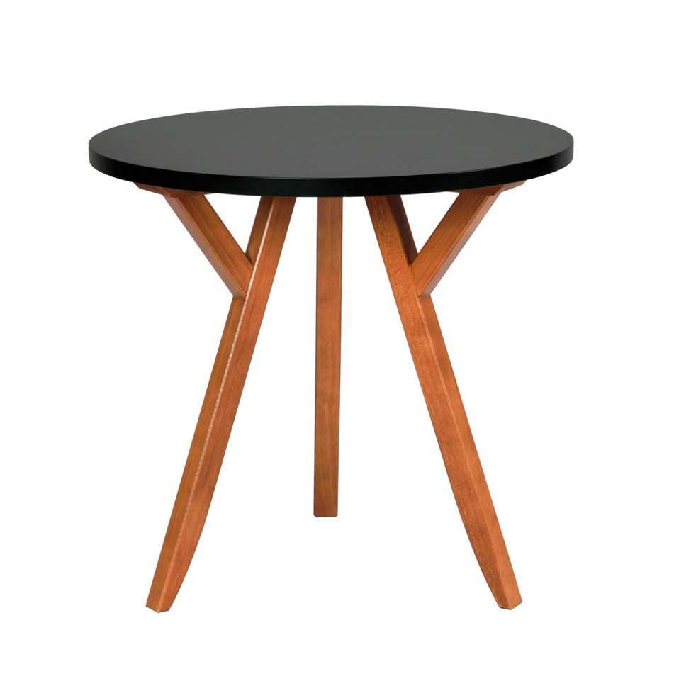 Conjunto de Mesa de Centro com Mesa Lateral Ipiranga Mel e Preto