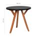 Conjunto de Mesa de Centro com Mesa Lateral Ipiranga Mel e Preto