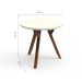 Conjunto de Mesa de Centro com Mesa Lateral Ipiranga Off White e Mel