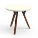 Conjunto de Mesa de Centro com Mesa Lateral Ipiranga Off White e Mel