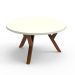 Conjunto de Mesa de Centro com Mesa Lateral Ipiranga Off White e Mel