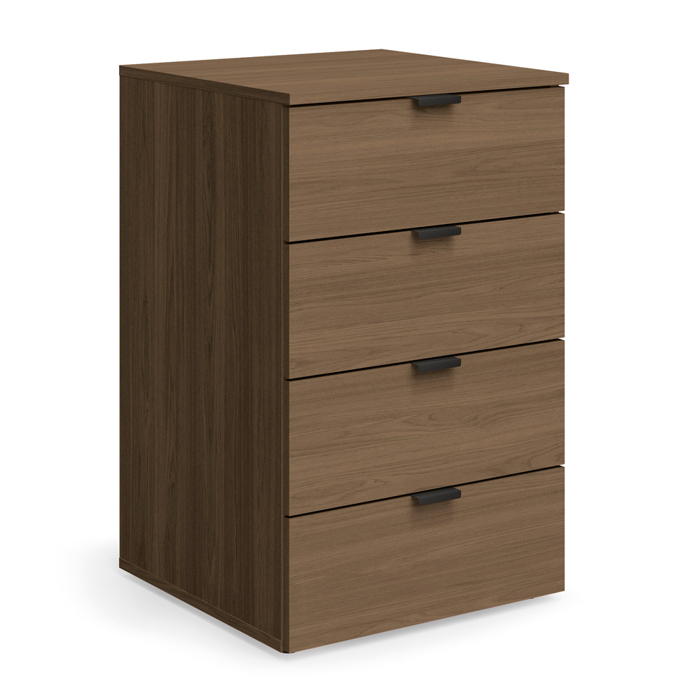Conjunto de Mesa de Escritório  150 cm e Gaveteiro Munique 4 GV Carvalho