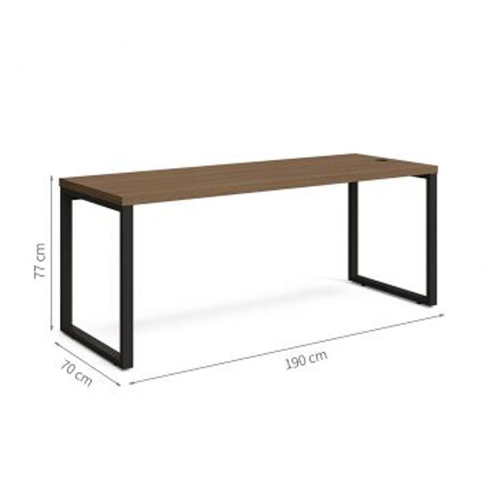 Conjunto de Mesa de Escritório 190 cm e Gaveteiro Munique 4 GV Carvalho