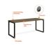 Conjunto de Mesa de Escritório 190 cm e Gaveteiro Munique 4 GV Carvalho