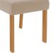 Conjunto de Mesa de Jantar Adele com Tampo de Vidro Off White e 4 Cadeiras Estofadas Juliana Suede Nude e Madeira
