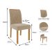Conjunto de Mesa de Jantar Adele com Tampo de Vidro Off White e 4 Cadeiras Estofadas Juliana Suede Nude e Madeira