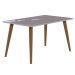 Conjunto de Mesa de Jantar Adele com Tampo de Vidro Off White e 4 Cadeiras Pé Palito Charles Eames Branco
