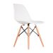 Conjunto de Mesa de Jantar Adele com Tampo de Vidro Off White e 4 Cadeiras Pé Palito Charles Eames Branco