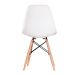 Conjunto de Mesa de Jantar Adele com Tampo de Vidro Off White e 4 Cadeiras Pé Palito Charles Eames Branco