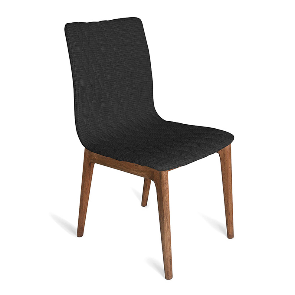 Conjunto de Mesa de Jantar Adele com Tampo de Vidro Off White e 4 Cadeiras Pé Palito Luanda II Veludo Chumbo